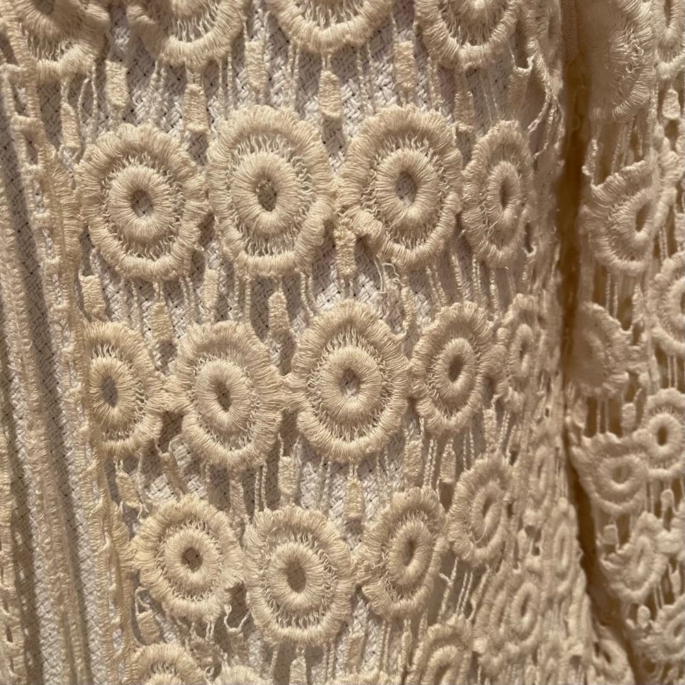 Chic Cream Lace Women's Cardigan - Picture 2 of 6